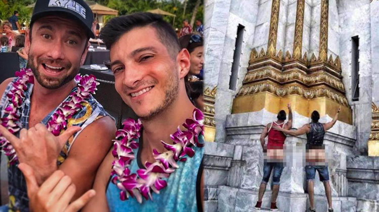 American Gay Couple Expose Bare Butts At Bangkok Temple Arrested
