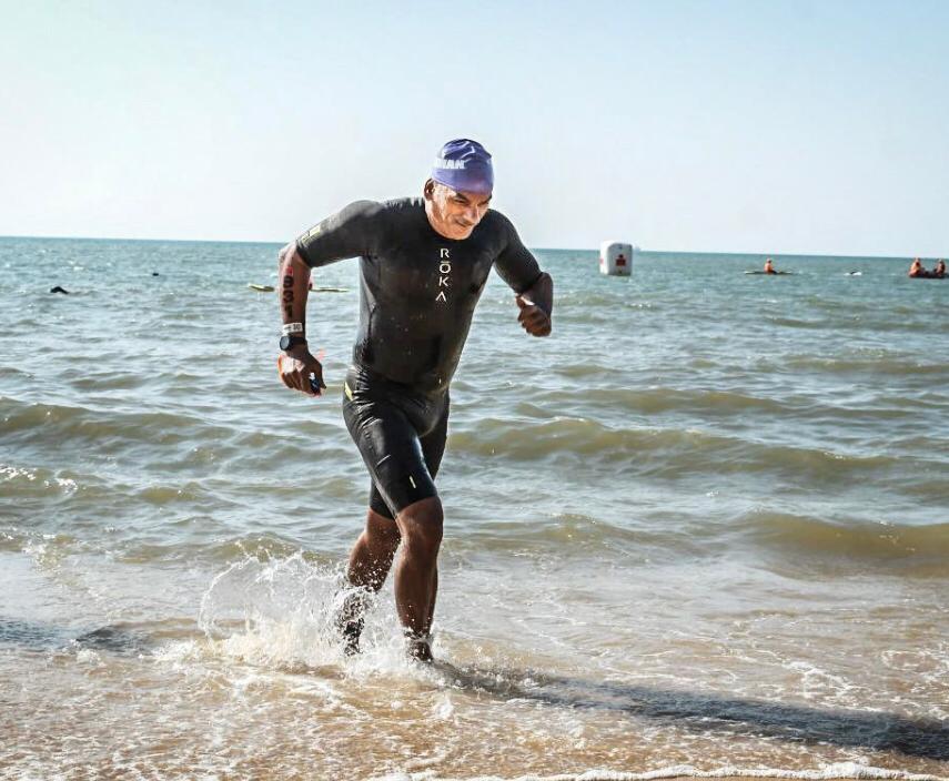 Col Lamba completes Iron Man triathlon in Queensland