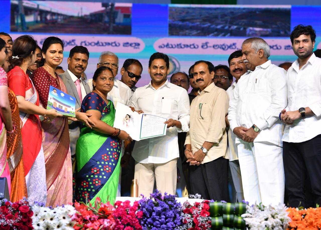 CM YS Jagan Lays Foundation Stone for Housing Scheme in Amaravati - Vimarsana News