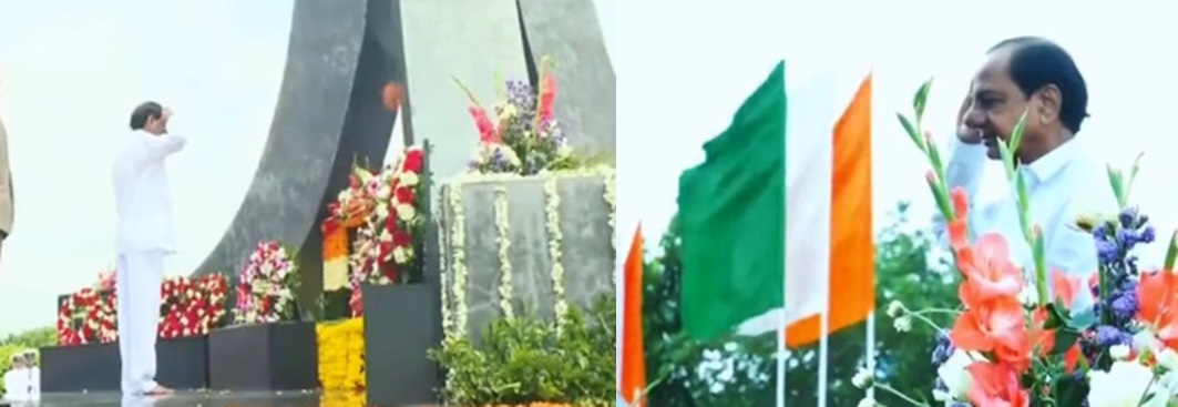 Telangana CM pays tributes at Army War Memorial - Vimarsana News