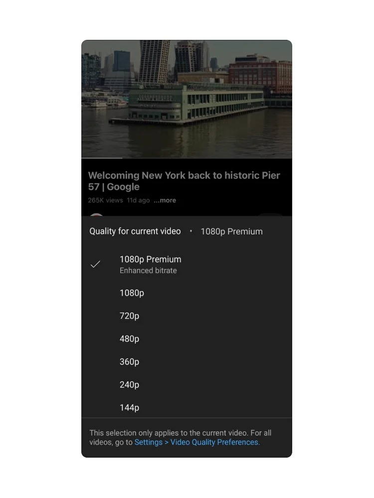 YouTube's enhanced 1080p option now available for Premium users on desktop - Vimarsana News