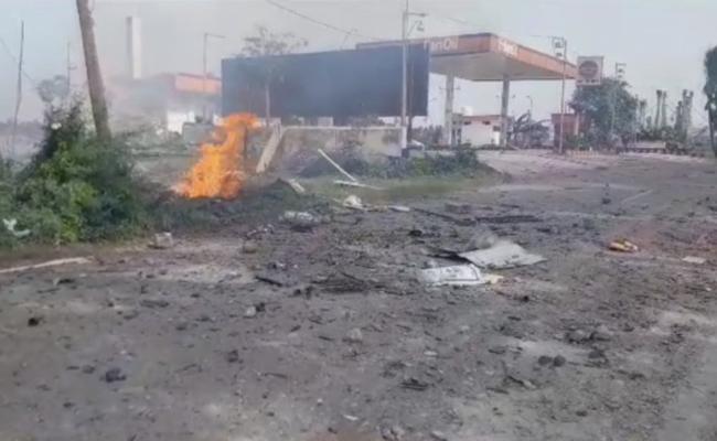 Illegal Firecracker Dump Explosion Near Petrol Pump in East Godavari Leaves Man Injured - Vimarsana News