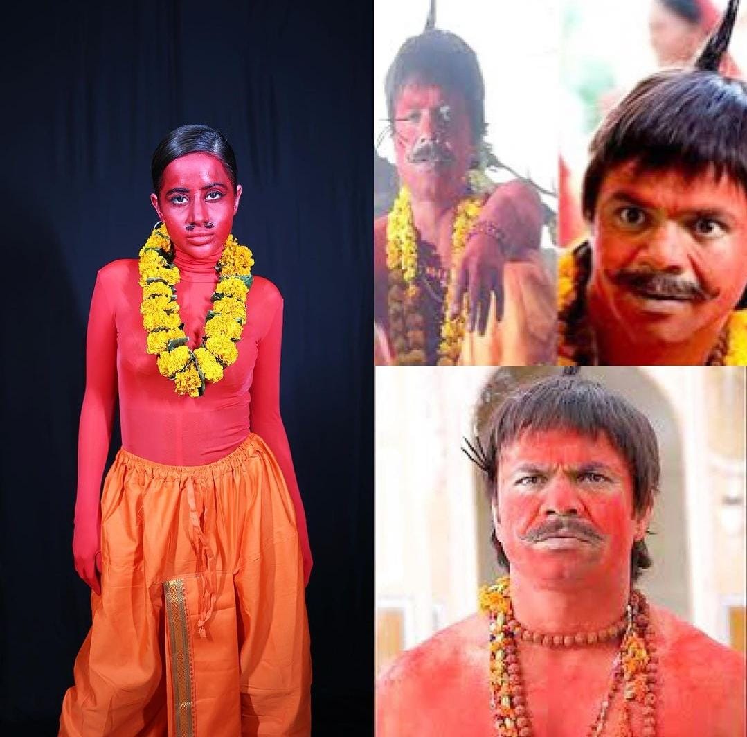 Uorfi Javed receives death threats for recreating Rajpal Yadav's 'Bhool Bhulaiyaa' look for Halloween - Vimarsana News