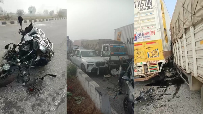 8 vehicles collide; two bikers on Harley Davidson killed - Vimarsana News