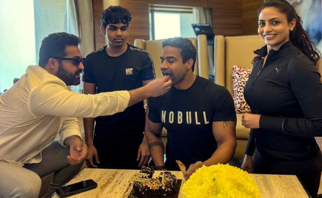 NTR Wins Trainer's Heart with Birthday Celebrations - Vimarsana News