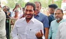Andhra Pradesh CM YS Jagan Mohan Reddy and wife YS Bharati Reddy cast their votes in Pulivendula Assembly Constituency in YSR Kadapa district. - Sakshi Post
