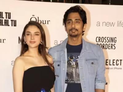 actor-siddharth-and-aditi-rao-hydari-were-spotted-in-event-Sakshi Post