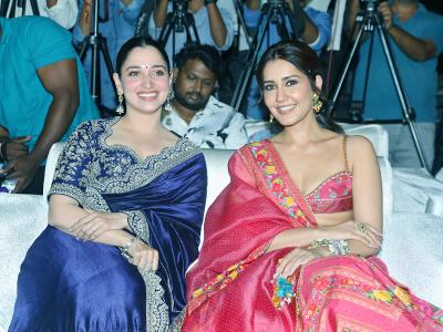 tamannah-and-raashi-khanna-pics-in-baak-movie-pre-release-event- Sakshi Post
