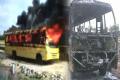 Bus becomes an inferno, students escape unscathed - Sakshi Post