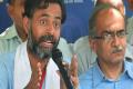 Yogendra Yadav detained with supporters outside Delhi Assembly - Sakshi Post