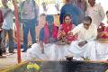 Mega Hero Ram Charan Performs Chandi Homam at Domakonda Mega Hero Ram Charan Performs Chandi Homam at Domakonda - Sakshi Post
