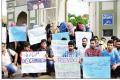 Students protest for evicting BA second year student from hostel &amp;amp;nbsp; - Sakshi Post