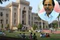 KCR (in the inset) and OU Arts College. - Sakshi Post
