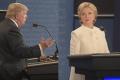 Hillary Clinton and Donald J. Trump on the debate stage. - Sakshi Post
