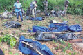 Bodies of slain Maoists near the encounter site at Malkangiri in Odisha on October 24. - Sakshi Post