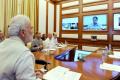Prime Minister Narendra Modi at the monthly meeting of PRAGATI, in New Delhi on Wednesday. - Sakshi Post
