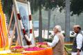 Prime Minister Narendra Modi on Monday paid tribute to Sardar Vallabhbhai Patel on his 141st birth anniversary. - Sakshi Post