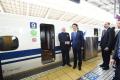 Prime Minister Narendra Modi along with his Japanese counterpart Shinzo Abe on Saturday travelled in Japan’s famed high-speed Shinkansen bullet train. - Sakshi Post