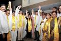 AP chief minister N Chandrababu Naidu with defected YSRCP MLAs after they formally joined the TDP. - Sakshi Post