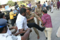 Trouble erupted on Sunday when a group of persons, claiming to be supporters of an actor suspended from the ‘Sangam’, tried to barge into the venue of the meet Trouble erupted on Sunday when a group of persons, claiming to be supporters of an actor suspended from the ‘Sangam’, tried to barge into the venue of the meet - Sakshi Post