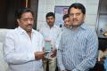 TSIIC chairman G Balamallu launched the TSIIC Mobile App for land allotment and building plan, in Hyderabad on Thursday. - Sakshi Post