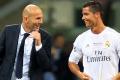 Real Madrid head coach Zinedine Zidane with Portuguese forward Cristiano Ronaldo - Sakshi Post