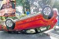 The ill-fated car and inset - Lakshmihaasya The ill-fated car and inset - Lakshmihaasya - Sakshi Post