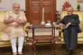 President Pranab Mukherjee (right) and Prime Minister Narendra Modi - Sakshi Post