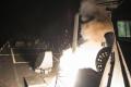 A cruise missile is launched from the deck of of the USS Ross in the Mediterranean   A cruise missile is launched from the deck of of the USS Ross in the Mediterranean   - Sakshi Post