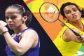 PV Sindhu defeated Dinar Dyah Ayustine of Indonesia to advance while Saina Nehwal bowed out of the Badminton Asia Championships after she was beaten by Japan’s Sayaka Sato in the women’s singles PV Sindhu defeated Dinar Dyah Ayustine of Indonesia to advance while Saina Nehwal bowed out of the Badminton Asia Championships after she was beaten by Japan’s Sayaka Sato in the women’s singles - Sakshi Post