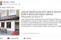 The restaurant was closed after a fake news report claiming it serves human meat went viral on Facebook - Sakshi Post