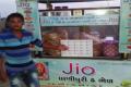 Ravi Jagdamba has named his stall as Jio, inspired by Reliance Jio’s unlimited offers Ravi Jagdamba has named his stall as Jio, inspired by Reliance Jio’s unlimited offers - Sakshi Post