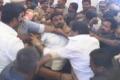 MLA Gottipati Ravi Kumar and MLC Karanam Balram were involved in fist-fights, tearing of shirts and hurling abuses at the TDP party office in Ongole on Tuesday. - Sakshi Post