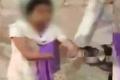 Screenshot of the video in which the victim pleading the molesters to spare her as the young men continued to harass her sexually by touching her in an inappropriate manner. One of them even groped and lifted her as the boys were seen passing lewd re Screenshot of the video in which the victim pleading the molesters to spare her as the young men continued to harass her sexually by touching her in an inappropriate manner. One of them even groped and lifted her as the boys were seen passing lewd re - Sakshi Post