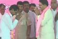 Telangana CM K Chandrasekhar Rao welcoming Ramesh Rathod into the TRS fold, on Monday in Hyderabad. - Sakshi Post