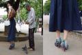 The woman has turned her pair of stilettos into a pigeon shoes &amp;amp;nbsp; - Sakshi Post