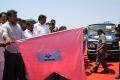 Telangana IT and municipal Administration Minister K Taraka Rama Rao along with several other TRS leaders launching sewer-jetting machines at People’s Plaza in Necklace Road in Hyderabad on Monday.&amp;amp;nbsp; - Sakshi Post