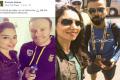 Zainab Abbas’ selfie with Indian skipper Virat Kohli and South African AB de Villiers - Sakshi Post