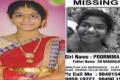 Poornima Sai (file photo); poster with the missing girl’s details - Sakshi Post