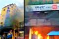 The fire erupted from the second floor of the building of Anupama Residency lodge around 5.45am - Sakshi Post