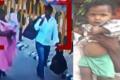 The kidnapper couple fleeing the spot was caught on CCTV; the kidnapped boy Chennakesava - Sakshi Post