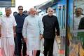 Prime Minister Narendra Modi accompanied by Governor P Sathasivam and Chief Minister Pinarayi Vijayan during the inauguration of Kochi Metro Rail project on June 17. Prime Minister Narendra Modi accompanied by Governor P Sathasivam and Chief Minister Pinarayi Vijayan during the inauguration of Kochi Metro Rail project on June 17. - Sakshi Post