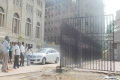 A nine-year-old girl got killed on Wednesday as an iron gate came crashing on her in an under construction part of the ‘Lok Bhawan’ building in Lucknow. A nine-year-old girl got killed on Wednesday as an iron gate came crashing on her in an under construction part of the ‘Lok Bhawan’ building in Lucknow. - Sakshi Post