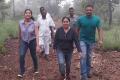 Both the lady IAS officers walked 12 kms a stretch in the forest discovering several water bodies and fauna in the deep jungle on Monday. - Sakshi Post