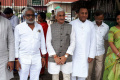 YSRCP MPs YV Subba Reddy, Mekapati Rajamohan Reddy, V. Vijayasai Reddy, Butta Renuka, Varaprasad Rao Velagapalli, PV Midhun Reddy and YS Avinash Reddy were among the delegation that met EC. - Sakshi Post