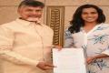 Chief Minister N. Chandrababu Naidu handed over the appointment letter to her at the state secretariat, on Thursday. - Sakshi Post