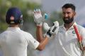 At stumps, Pujara was batting on 128 while Rahane was unbeaten on 103 as the right-handed duo guided India to a strong position, adding 221 runs for the fourth wicket. - Sakshi Post