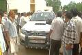 Congress vice president Rahul Gandhi’s car was pelted with stones during his visit to this flood-affected town - Sakshi Post