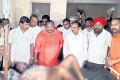 Two youths tried to self immolated in front of the office of Manakondur legislator in Timmapur on Sunday evening - Sakshi Post