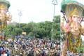 Khairatabad Ganesha being taken in procession for Nimajjanam on Tuesday Khairatabad Ganesha being taken in procession for Nimajjanam on Tuesday - Sakshi Post